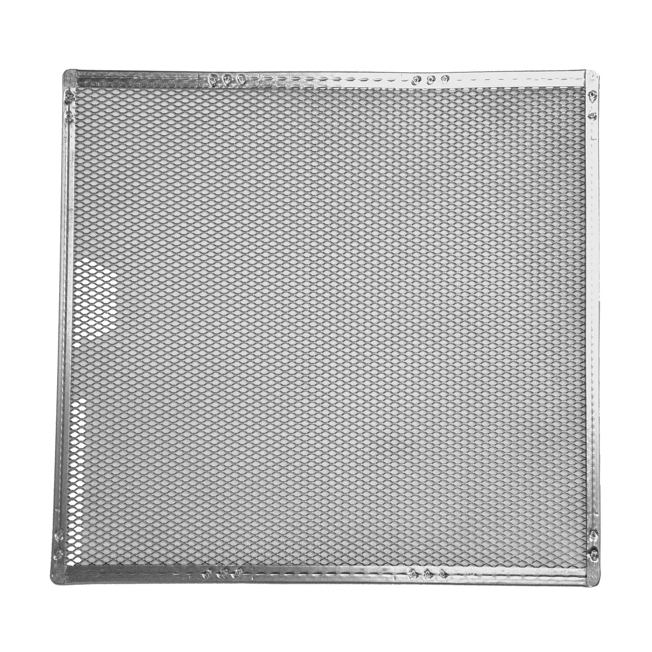 Omcan USA 13460 Pizza Screen, 16" Square Crimped Aluminum, 16" x 16" Size, Heavy-Duty Baking Tool