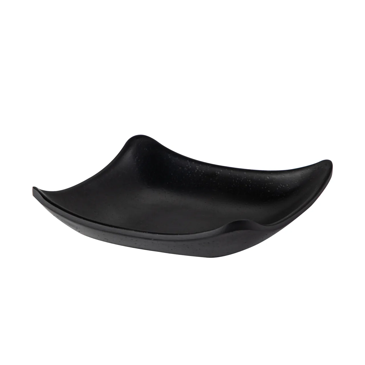 CAC China XSHA-D5-MK Small Square Sauce Dish, 2 oz, 4" × 4" × 1.125" Black Melamine, 1 Dozen