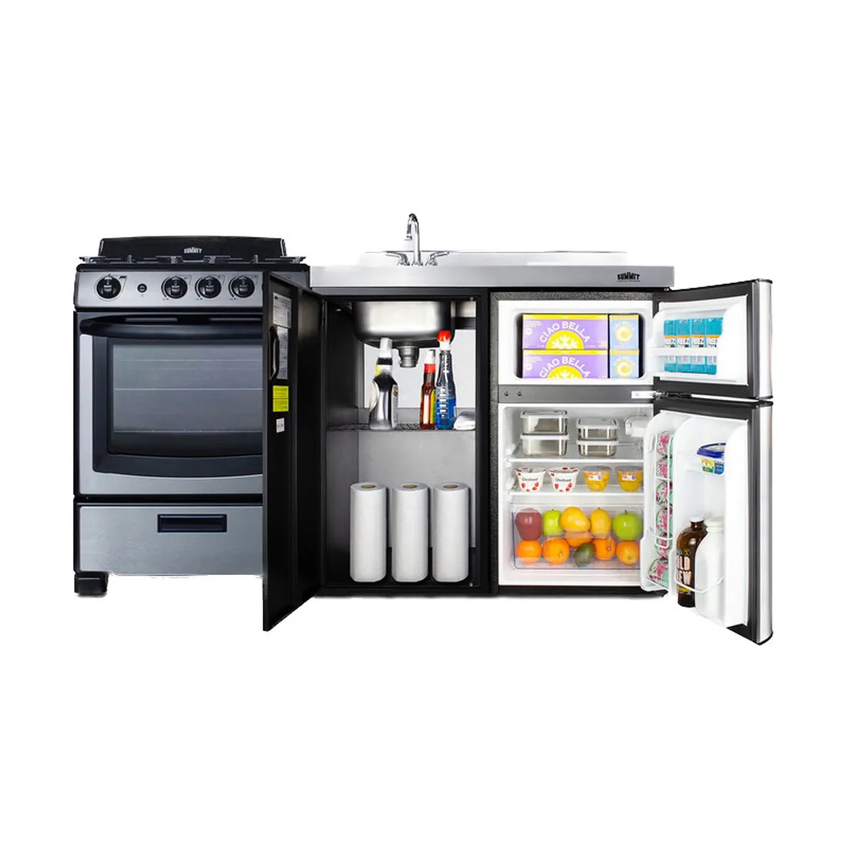 Summit ACK63GASBSS All-In-One Combination Kitchenette