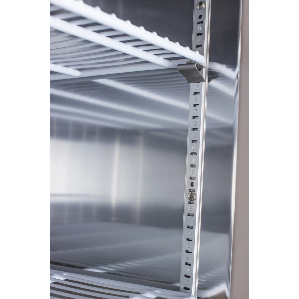 Summit SCR49SSG 56" 2-Section Reach-In Refrigerator w/ 2 Glass Doors, Bottom Mount, Stainless Steel, 49 cu. ft.