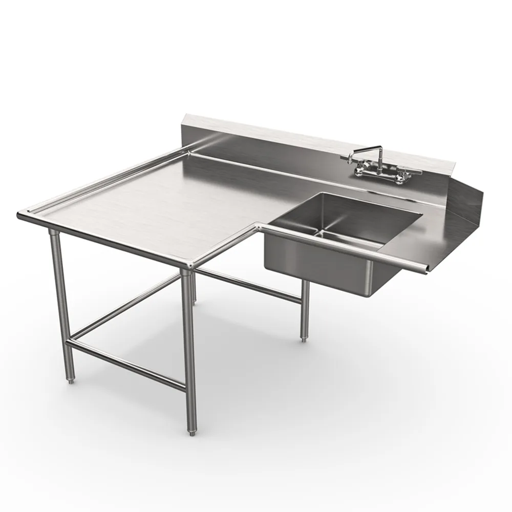 Winholt SDT-16-I-84R 84" Island Soiled Dish Table with Bowl, 16‑Gauge S.Steel / Right‑to‑Left