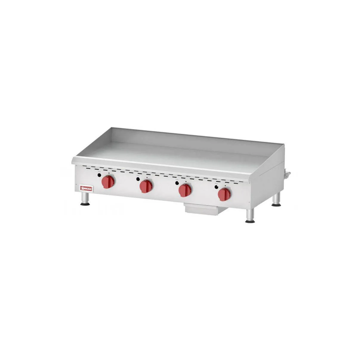 Omcan USA 43019 48" Countertop Thermostatic Gas Griddle, 3/4" Steel Plate, 120.000 BTU