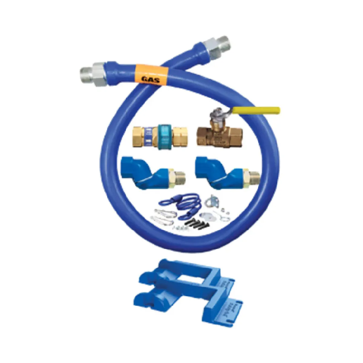 Dormont 1675KIT2S72PS Deluxe SnapFast 60" Gas Connector Kit, Two Swivels, Safety Set, 3/4" Dia