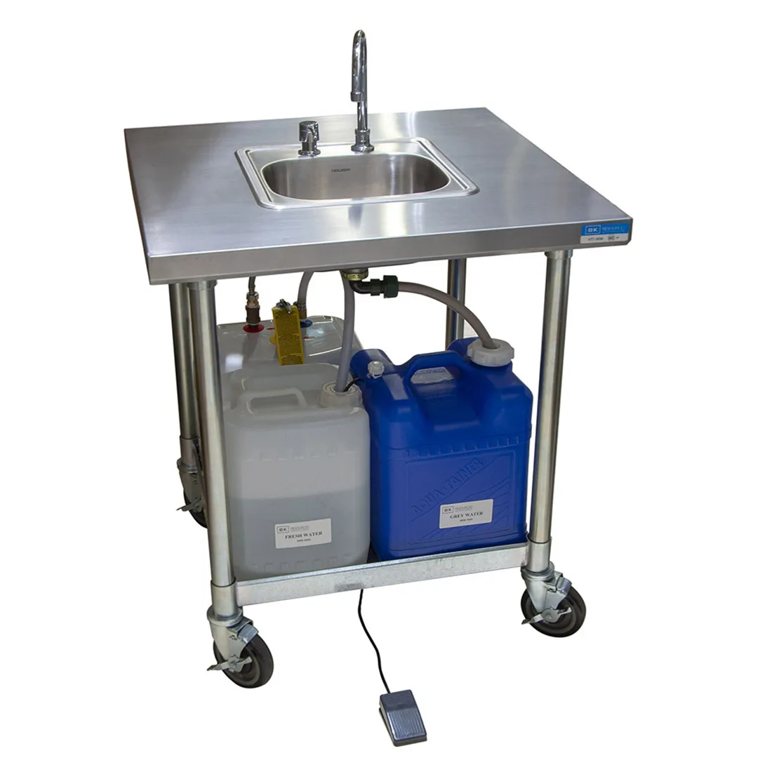 BK Resources MHS-V3030-C-DM Handwash Sink, Mobile, Cold Water Only