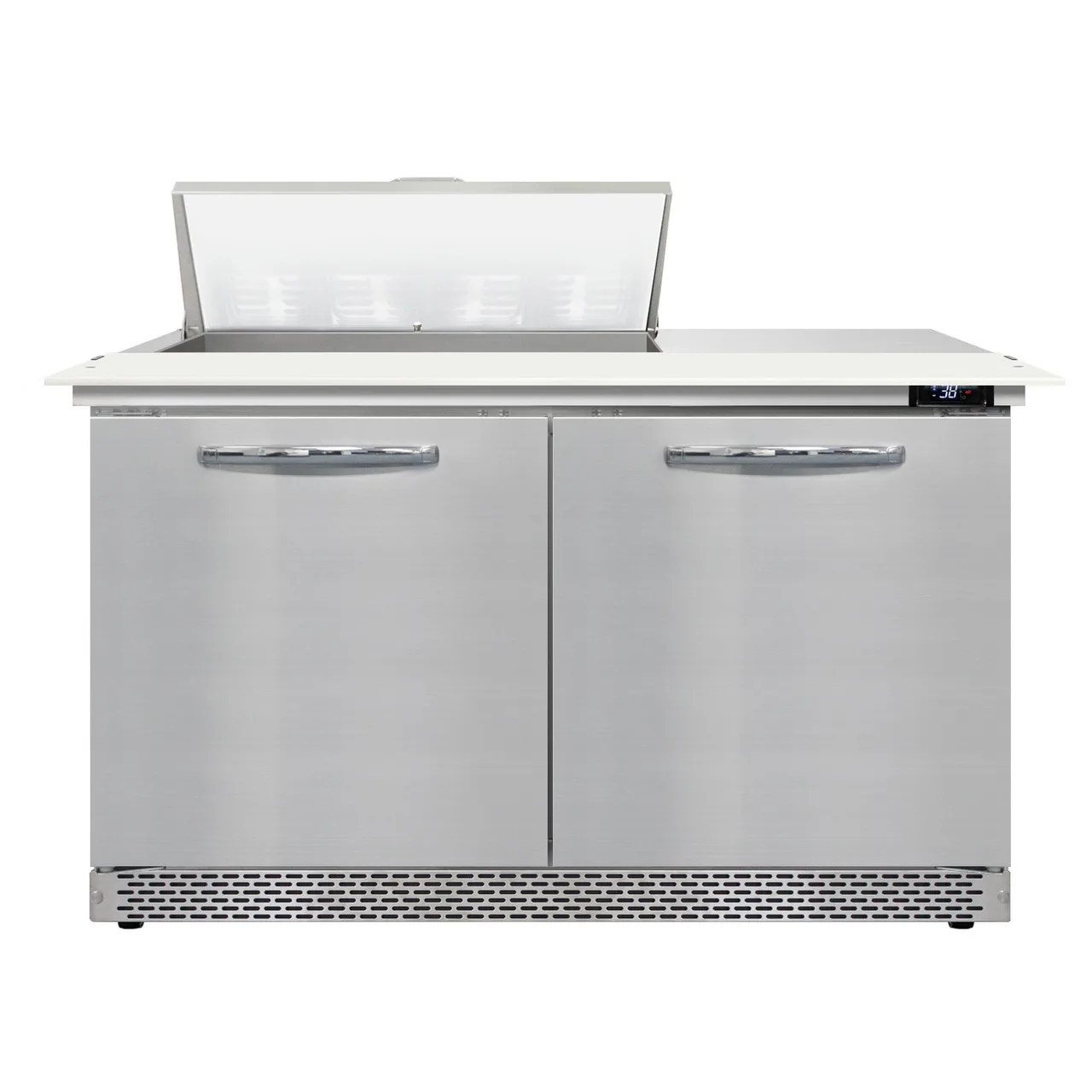 Continental Refrigerator SW48N8C-FB 48" Sandwich / Salad Prep Table w/ 2 Doors, 8 Pans