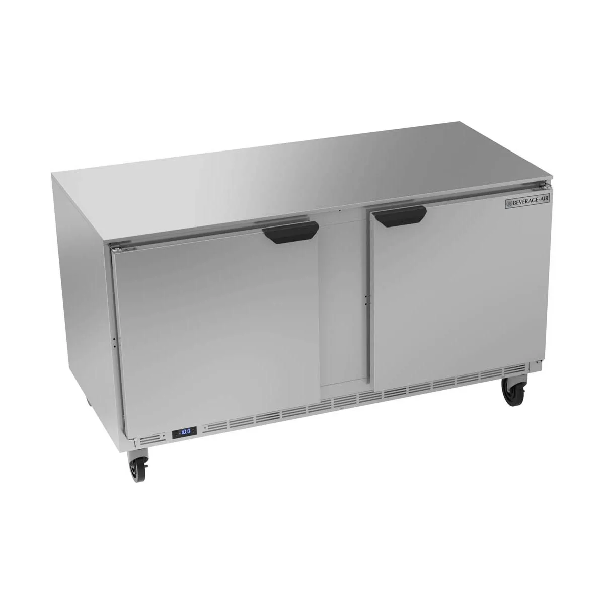 Beverage Air UCF60AHC 60" 2-Section Undercounter Freezer w/ 2 Doors, 14.39 cu. ft.
