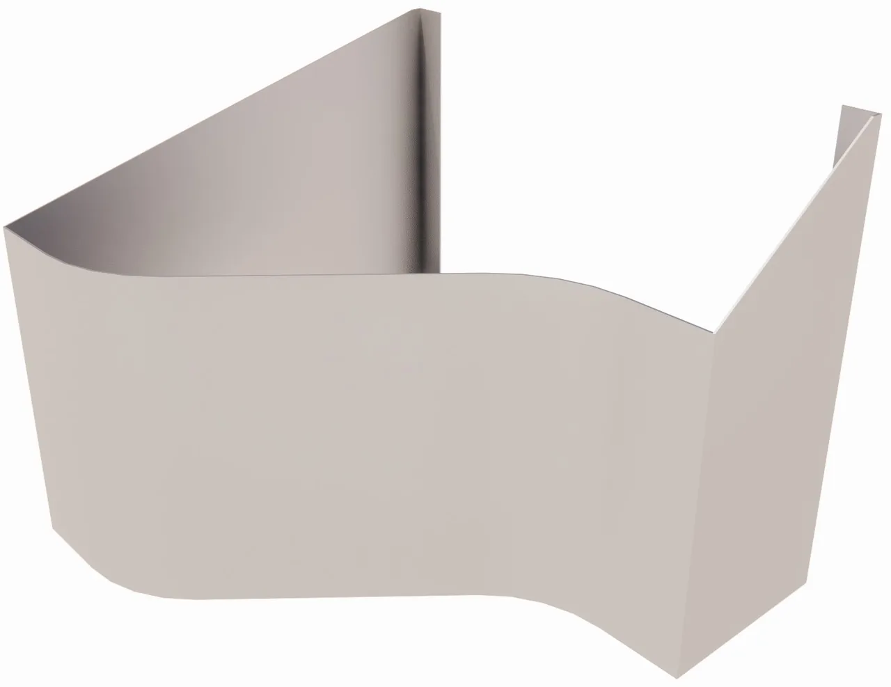 Perlick SRC-CL Tobin Ellis Curved Speed Rail, 19" Width, Stainless, Keyhole, TSC Ice Chest Left End