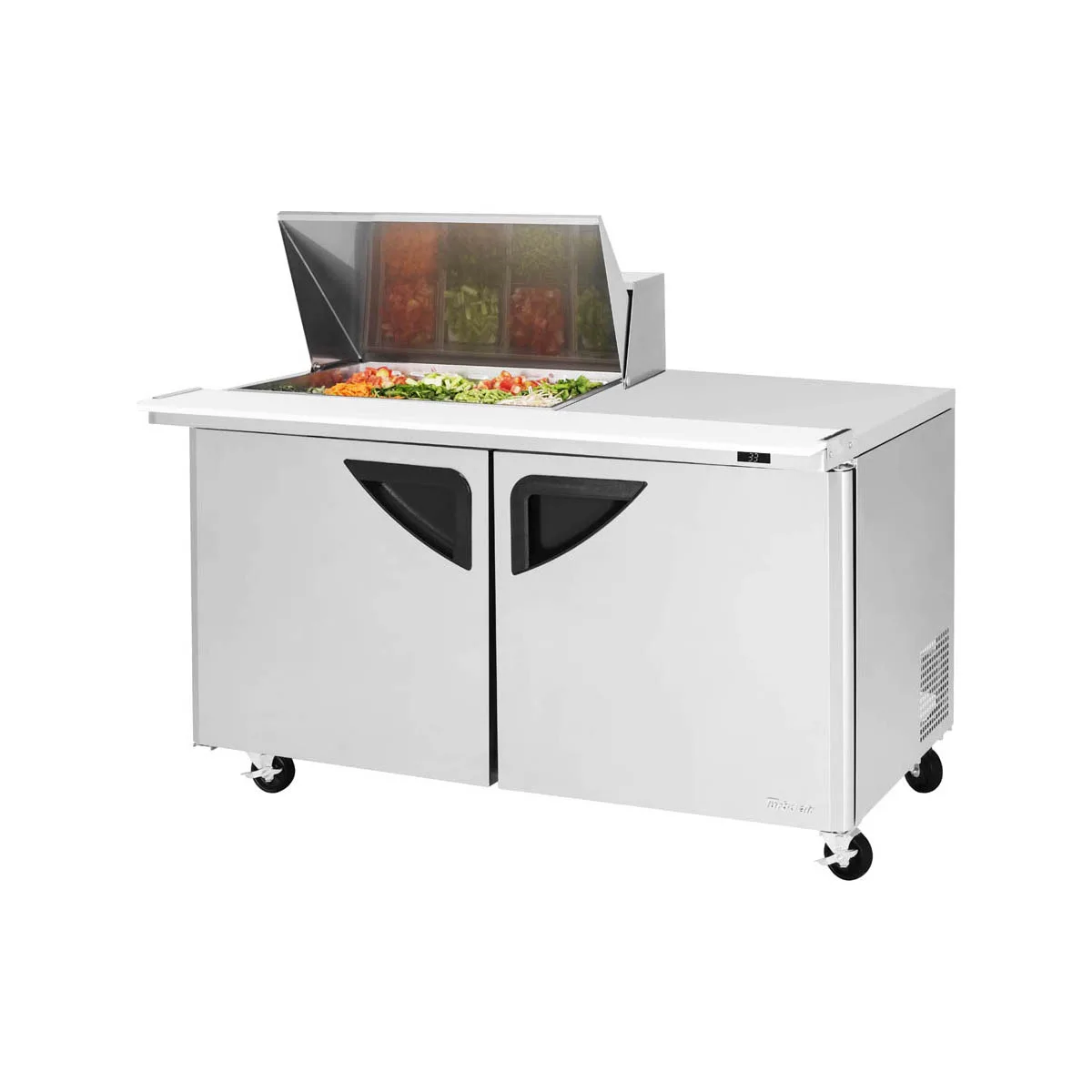 Turbo Air TST-60SD-12M-N 60" Mega Top Sandwich/Salad Prep Table w/ 2 Doors, 12 Pans