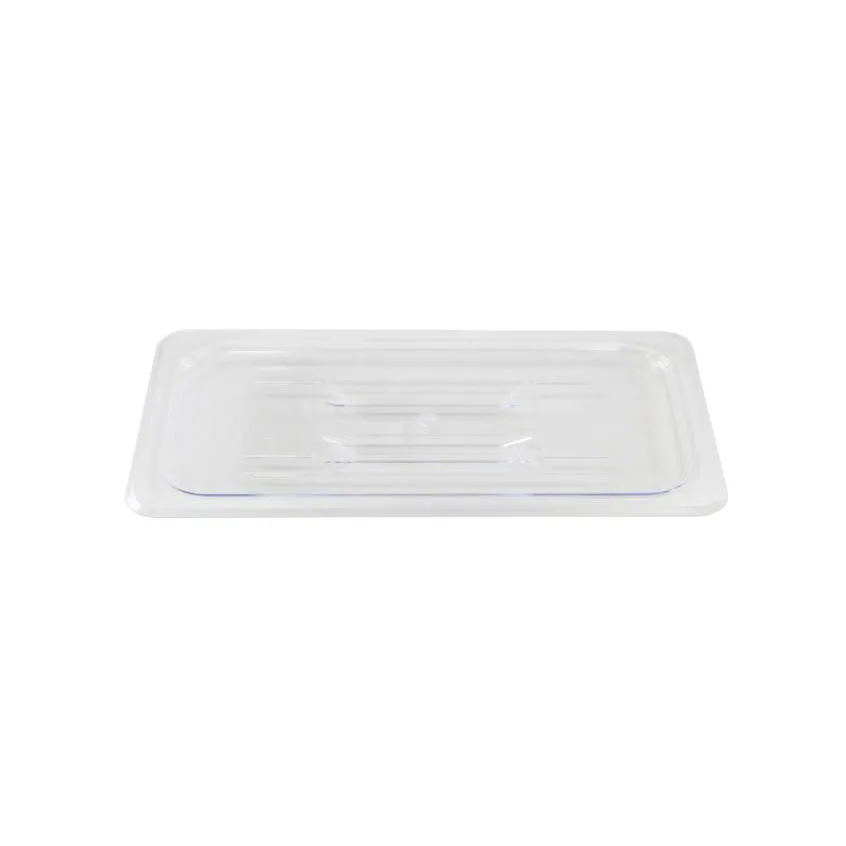 Omcan USA 80011 Food Pan Cover - 1/9 Size Flat Lid, Clear Polycarbonate, 6-15/96" x 4-1/4"