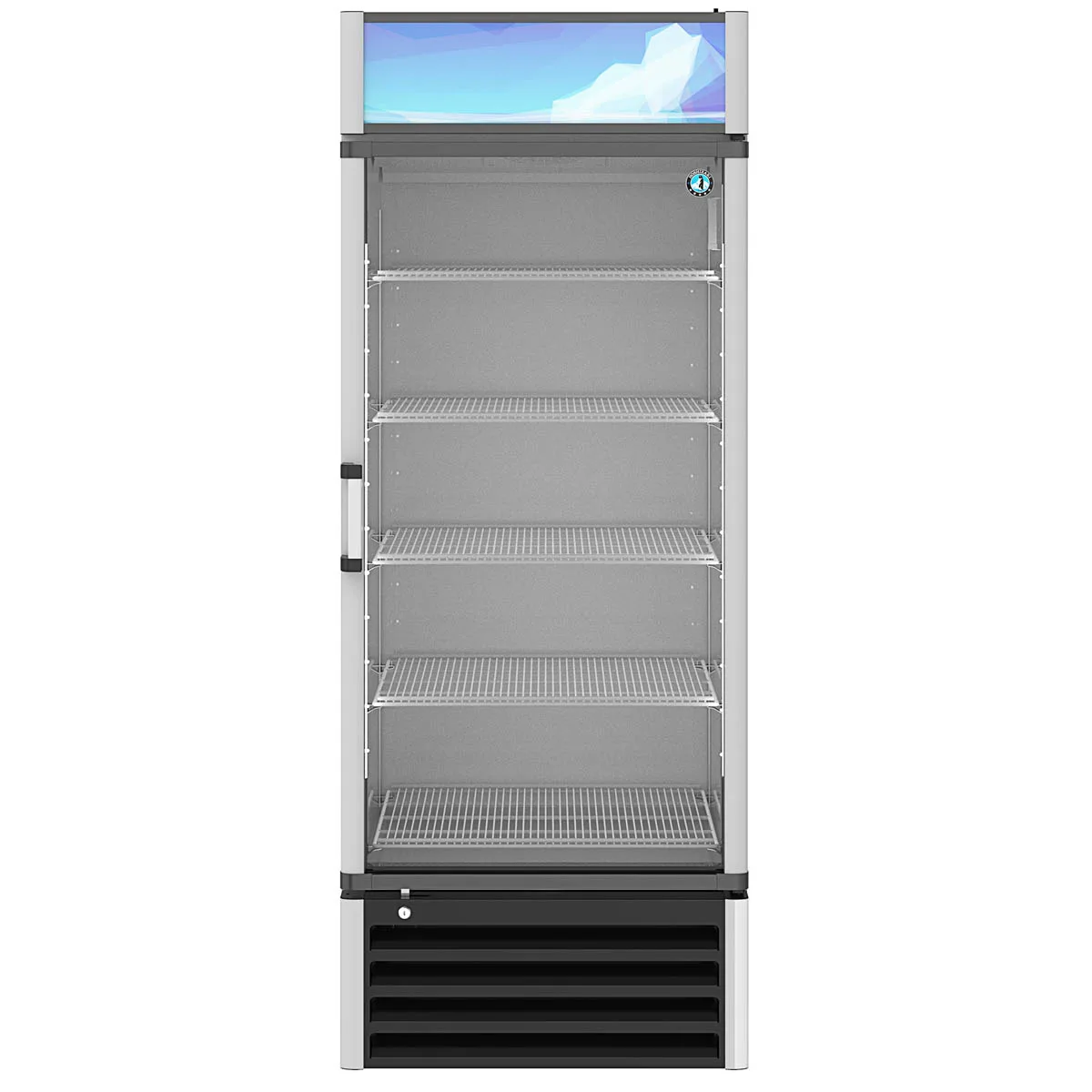 Hoshizaki RM-26-HC 30" 1-Section Glass Swing Door Refrigerated Merchandiser, 26 cu. ft.
