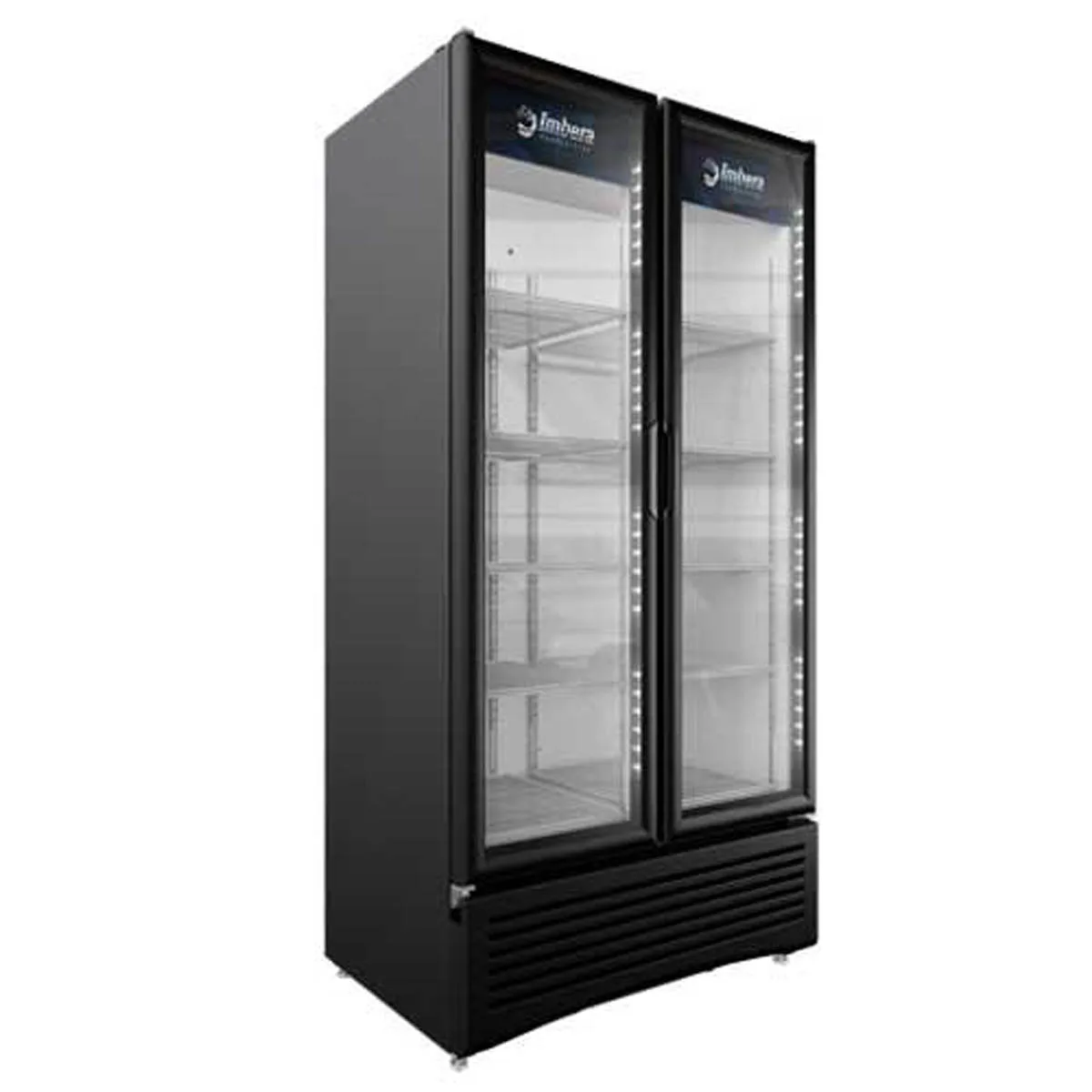 Omcan USA 41219 39" 2-Section Merchandiser Refrigerator w/ Glass Door, 26.7 cu. ft.