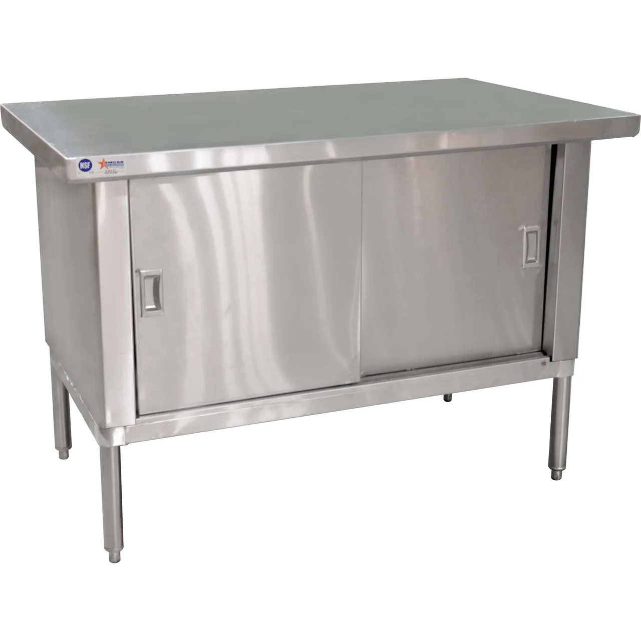 Omcan USA 24397 Cabinet Base Sliding Doors Work Table