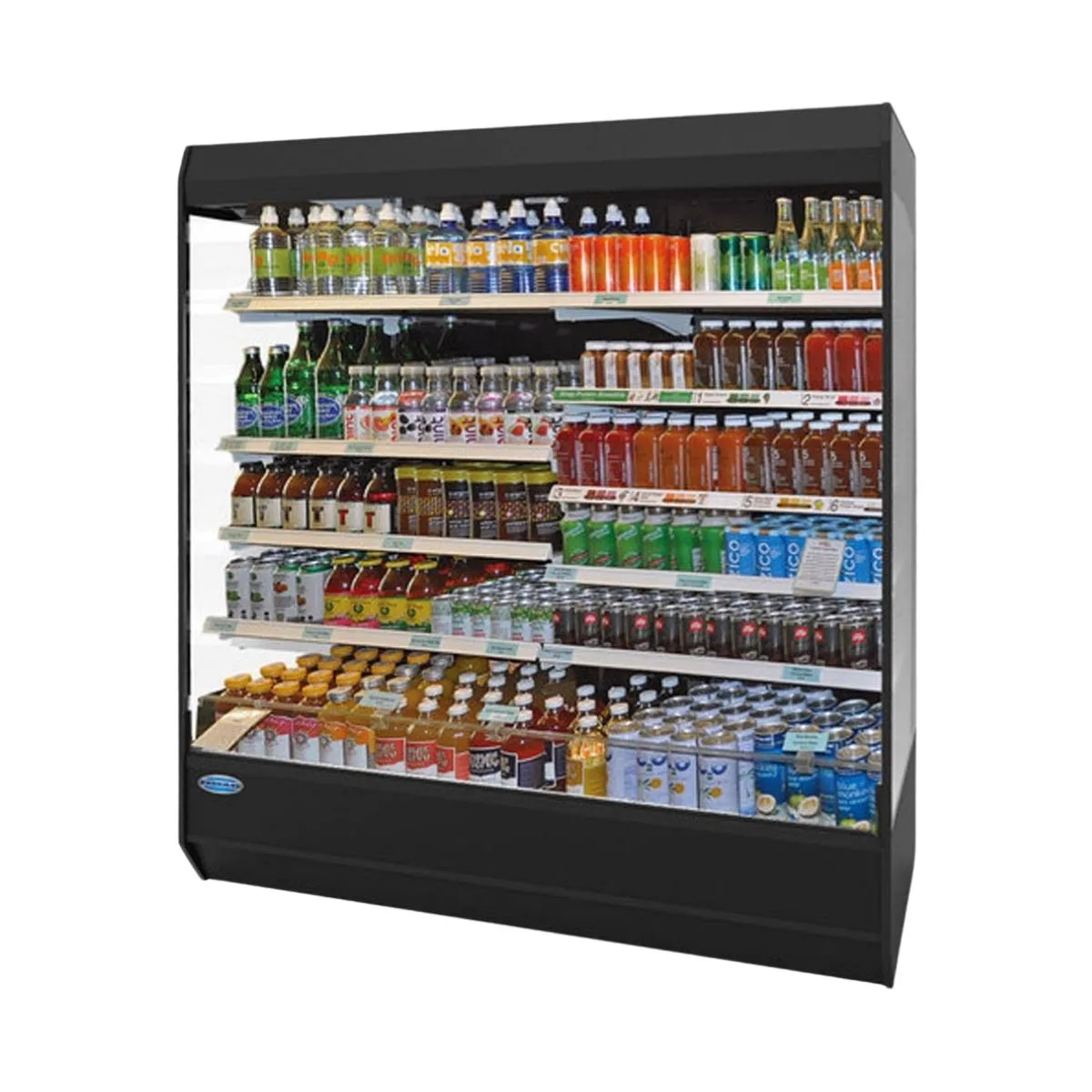 Federal Industries LMD7278R 73" Vertical Multi-Deck Open Air Merchandiser in Black, Remote Refrigeration