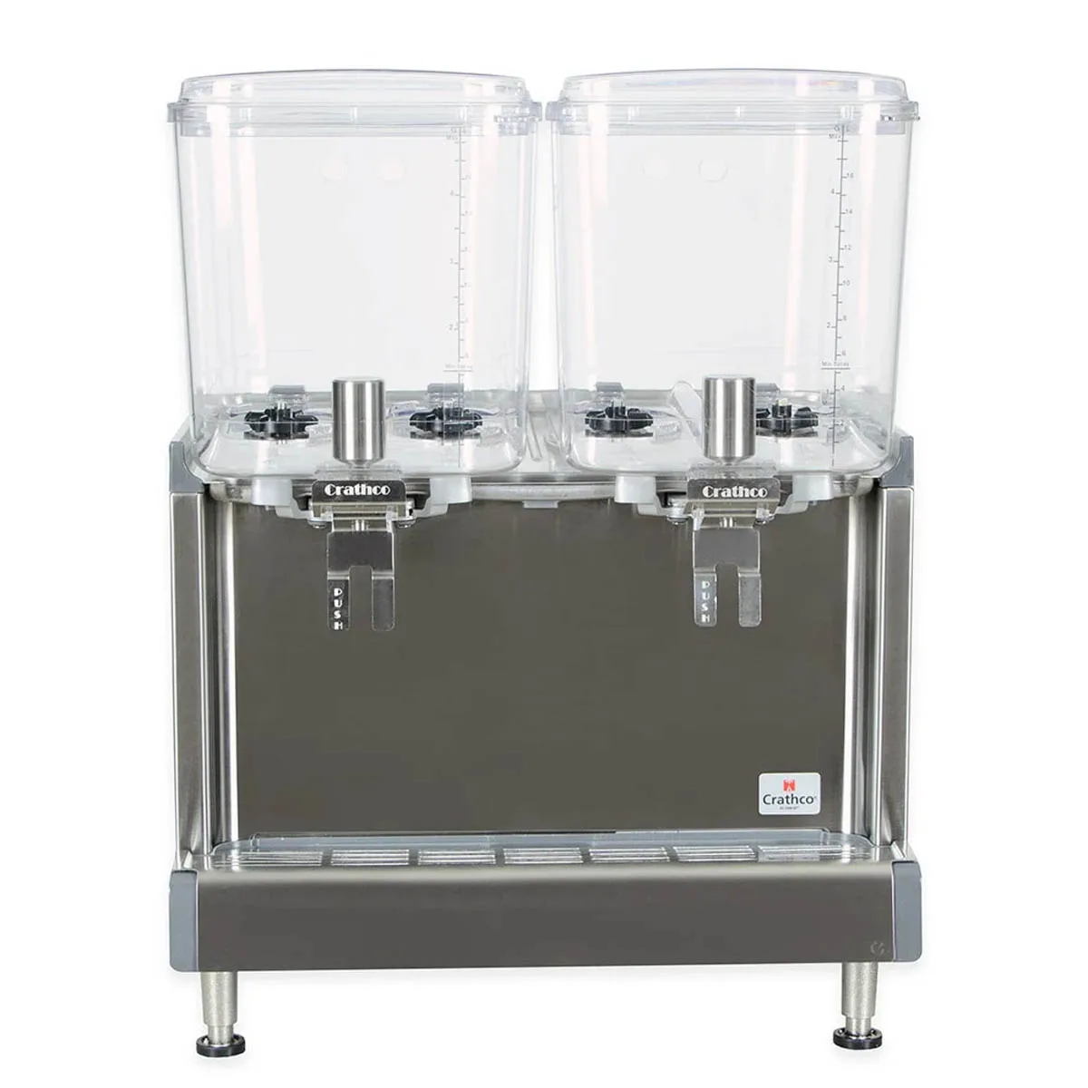 Crathco CS-2D-16-290 (BPA FREE) Beverage Dispenser with 2 Bowl, Agitator - 4.75 Gal (each) - 1/10 Hp