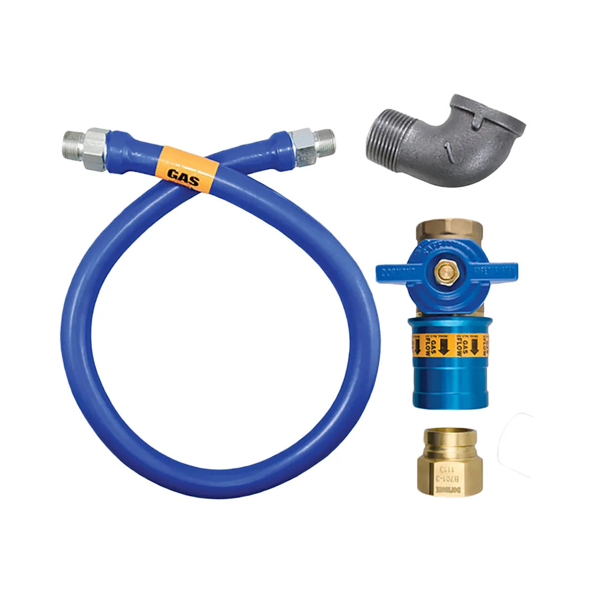 Dormont 1650BPCF60 Safety Quik 60" Gas Connector Kit w/ Elbow, 1/2" Diameter