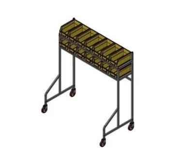 Carter-Hoffmann SS36 Starter Station for Healthcare Facilities w/ 8 Plastic Storage Bins