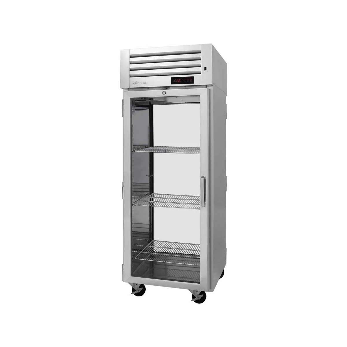 Turbo Air PRO-26H2-G-PT(-L) 1-Section 2-Door Glass Heated Holding Cabinet, 26.4 cu ft, 1550W, Stainless Steel