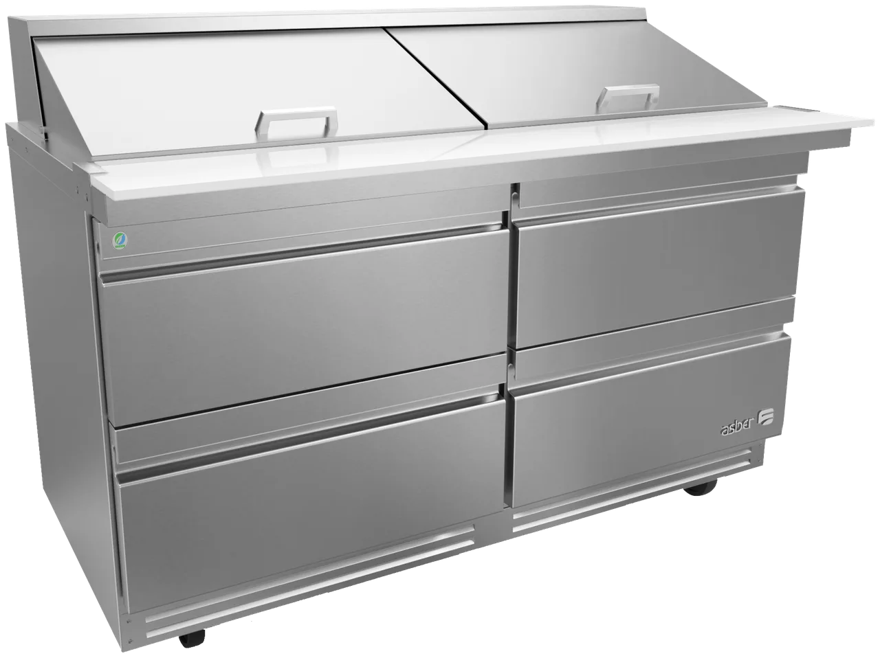 Asber APTM 60 24 D4 P 60" Mega Top Sandwich and Salad Prep Table w/ 4 Drawers, 24 Pans