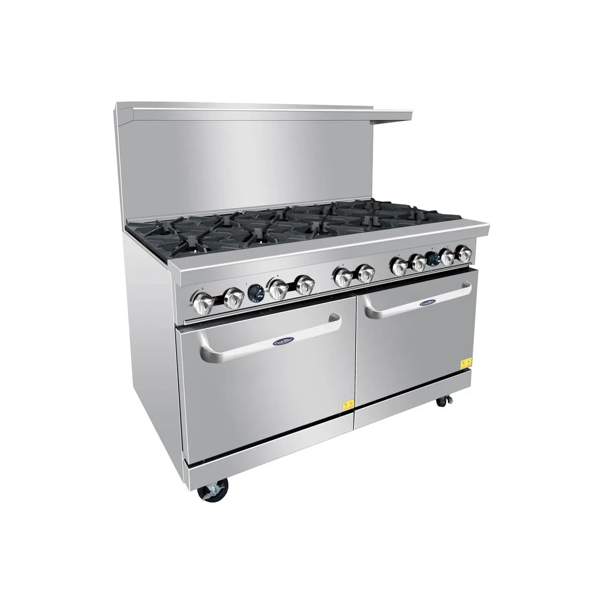 Atosa USA AGR-10B-NG 60" Gas Restaurant Range w/ (10) Open Burners & (2) Ovens, 374.000 BTU 