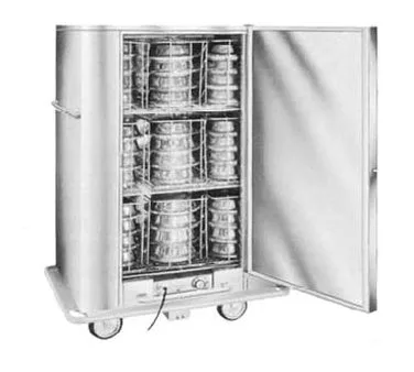 Carter-Hoffmann BB60 Mobile 1-Door Heated Banquet Cabinet, 45" Stainless, 72 Plates up to 10.5"
