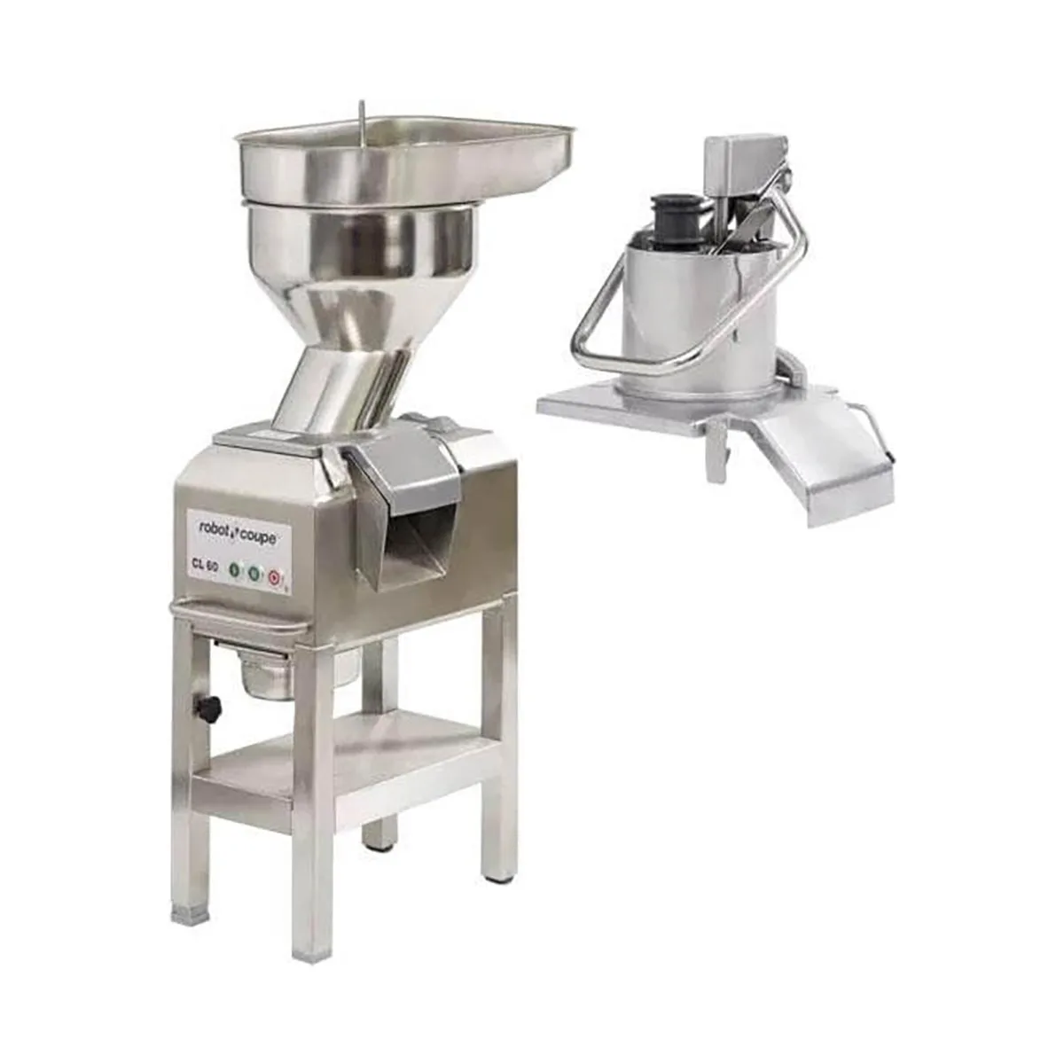 Robot Coupe CL60E2FEEDHEADS NODISC  3 hp Continuous Feed Food Processor, 425 and 850 RPM, 3970 lbs/hr