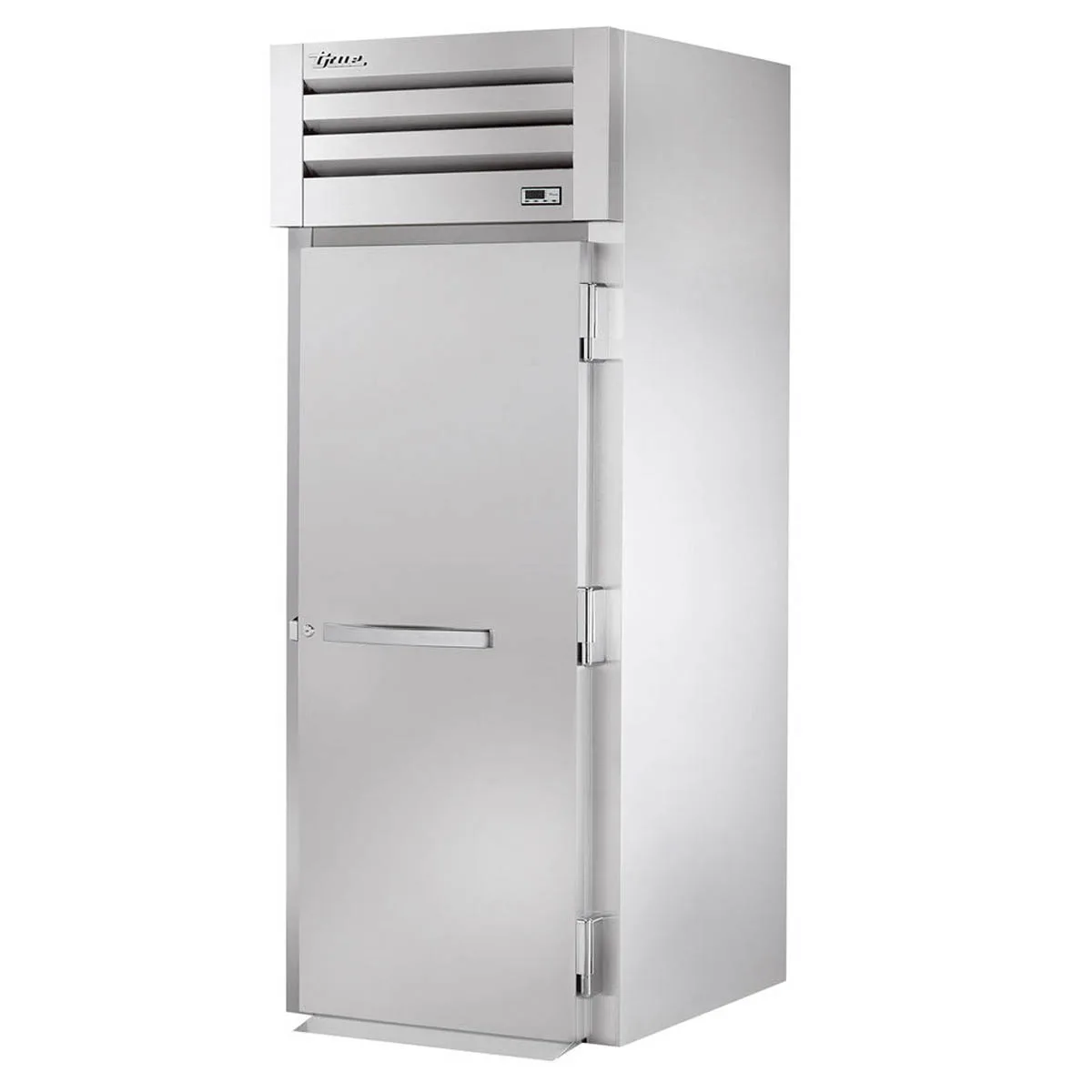 True STG1RRT89-1S-1S-HC 35" 1-Section Roll-Thru Refrigerator w/ Front Solid & Rear Solid Door, Stainless Steel Front-Aluminum Sides, 89"H