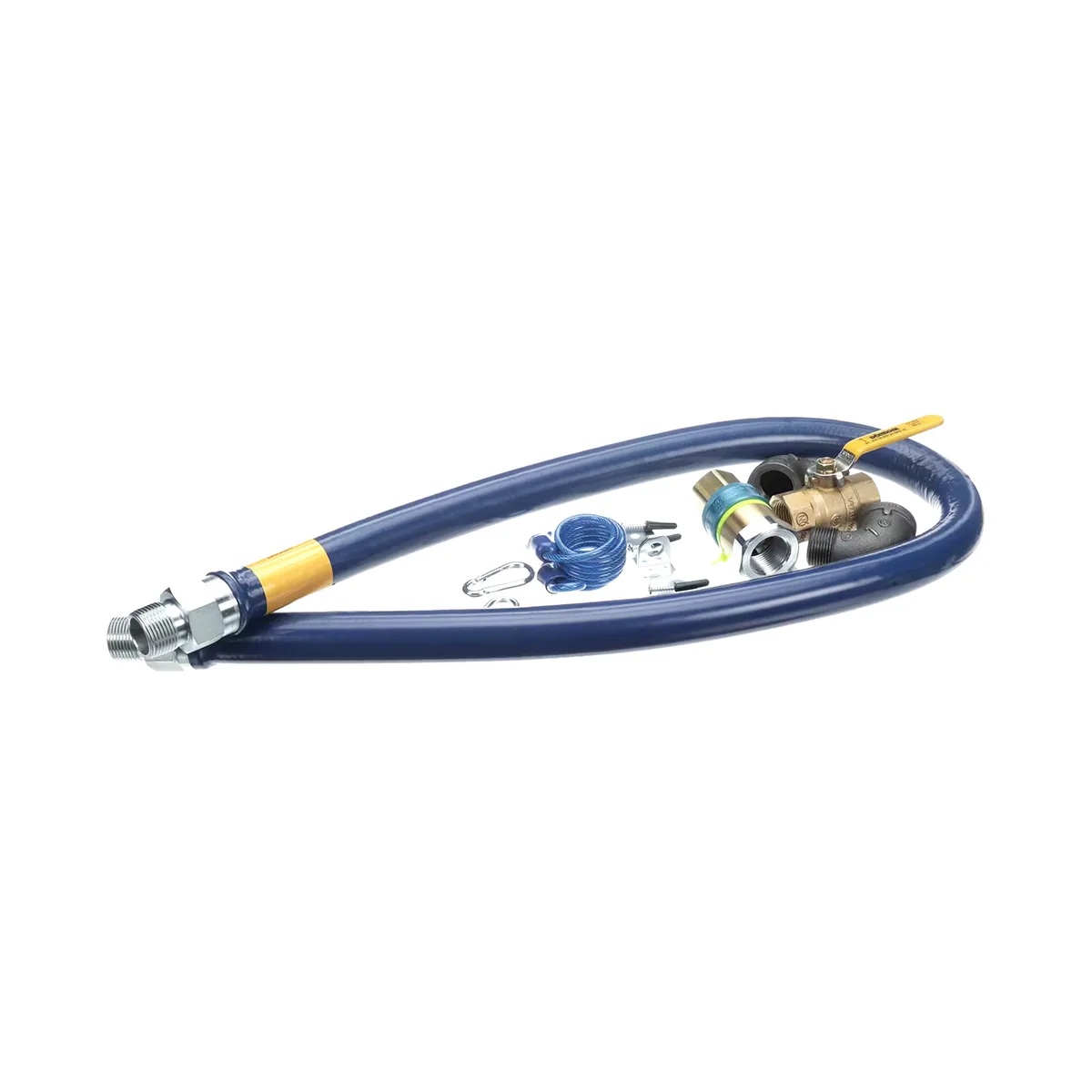 Dormont 16100KIT60 Deluxe SnapFast 60" Gas Connector Kit w/ Two Elbows, Restraining Cable, 1" Dia.