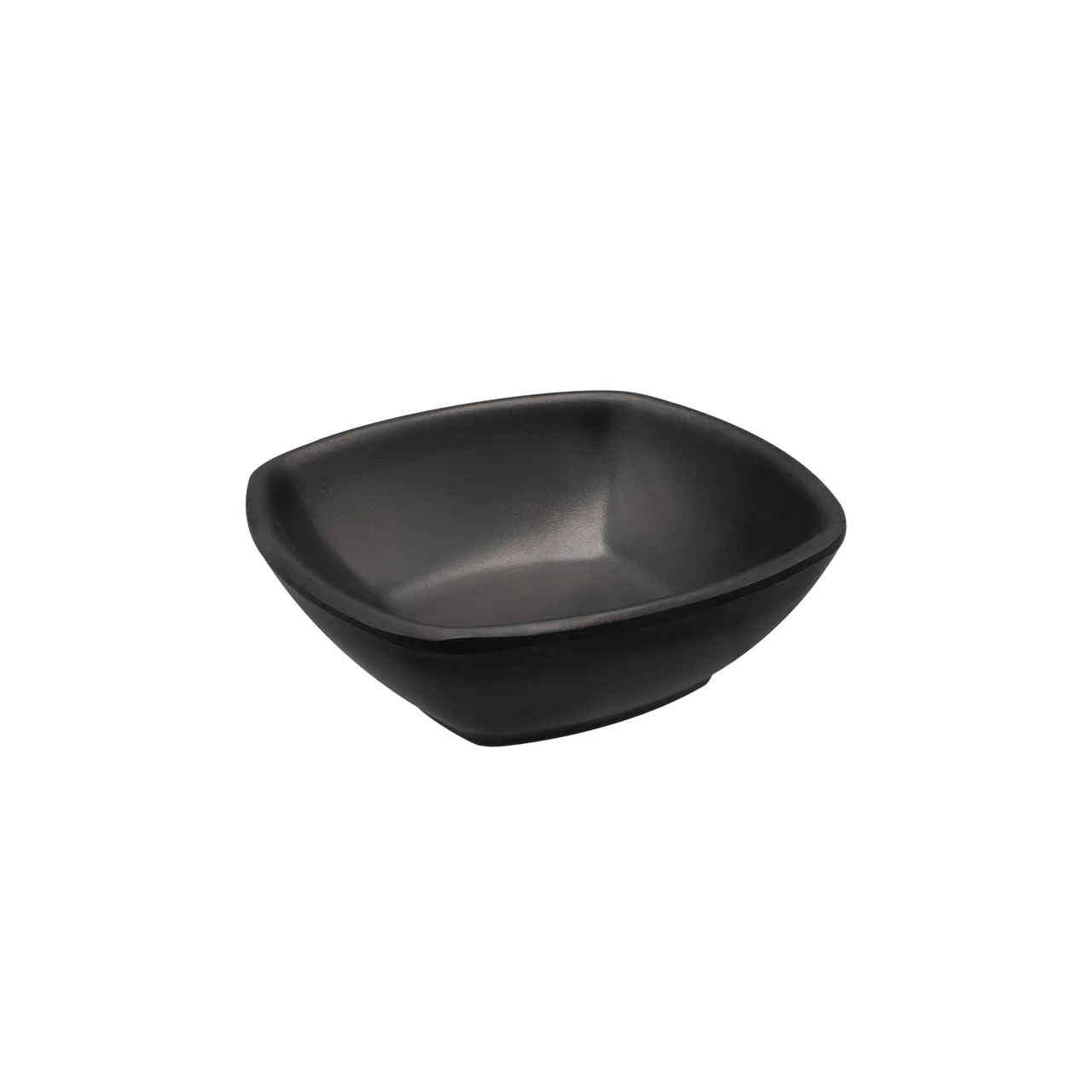 CAC China MLKC-B5-MK - 8oz Square Matte Black China Serving Bowl, 4-3/4" Dia × 1-5/8" H, 1 Dozen