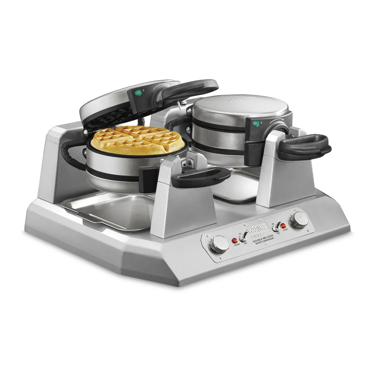 Waring WW300BX Commercial Belgian Waffle Maker, Quad Side-By-Side, 7" Dia.