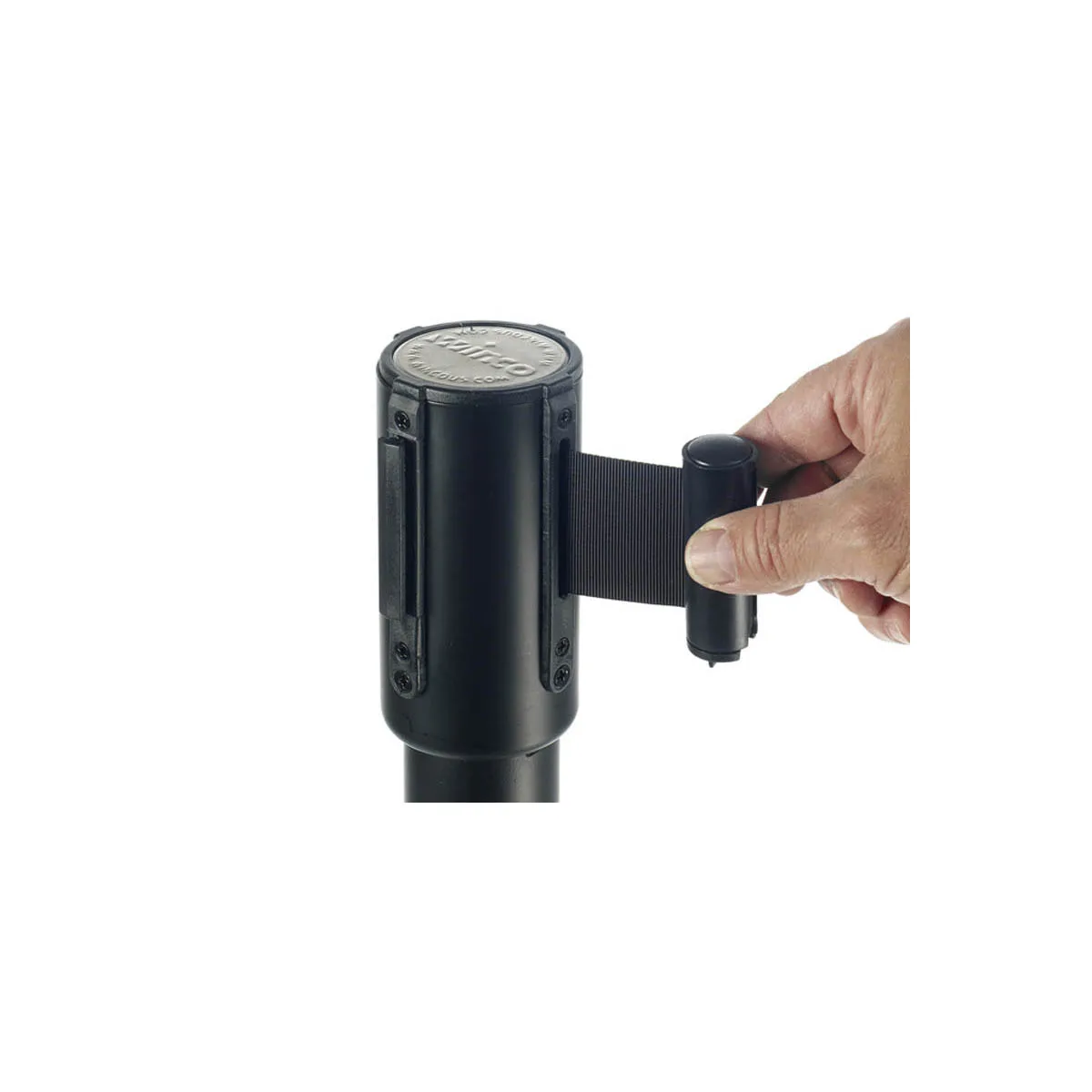 Winco CGS-38S, 35 1/2" Stainless Steel Stanchion Post w/ 68" Retractable Belt