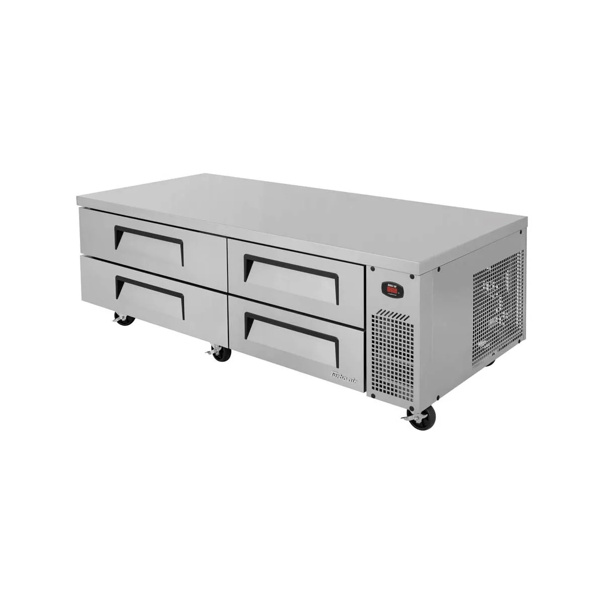 Turbo Air TCBE-72SDR-N 72" 4 Drawers Refrigerated Chef Base, Flat Top, 12.6 cu. ft.