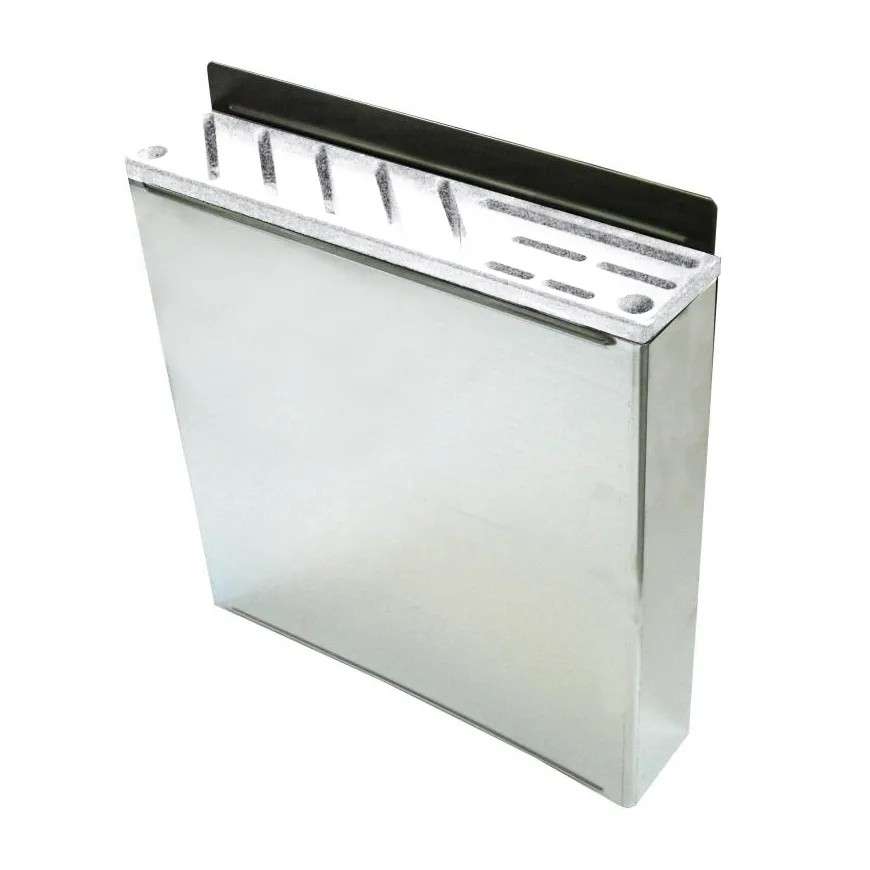 Omcan USA 12935 Knife Rack, Stainless Steel, White Insert, Holds 10 Knives & 2 Steels, 12 Slots
