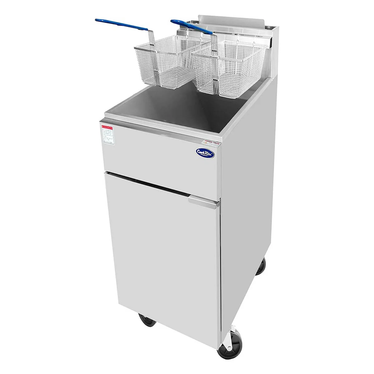 Atosa USA ATFS-35ES-LP Floor Model LP Gas Fryer w/ 35lbs, (3) Burners, 60.000 BTU