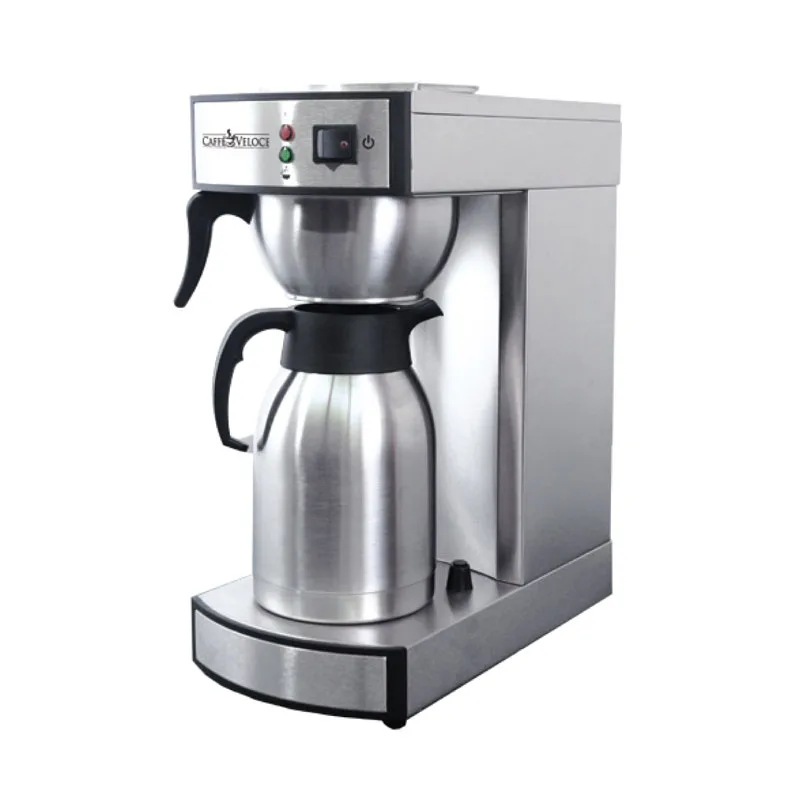 Omcan USA 44315 Single Manual Thermal Carafe Coffee Makers, Pourover Type - 1450W / 120V