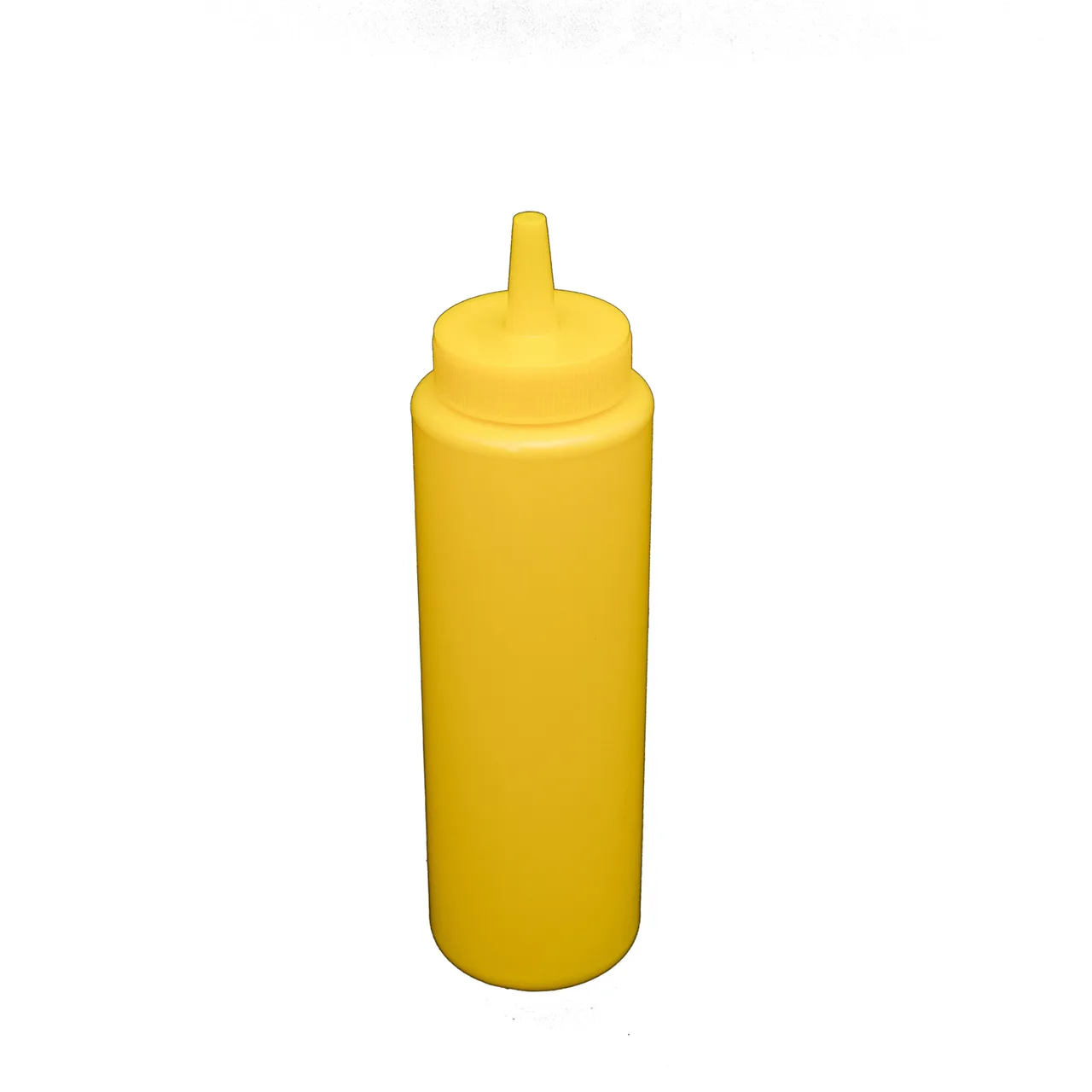 CAC China SQBT-8Y Squeeze Bottle, 8 Oz Yellow Plastic, Leak‑Proof Cap, Single Tip, BPA‑Free – 6/Pack