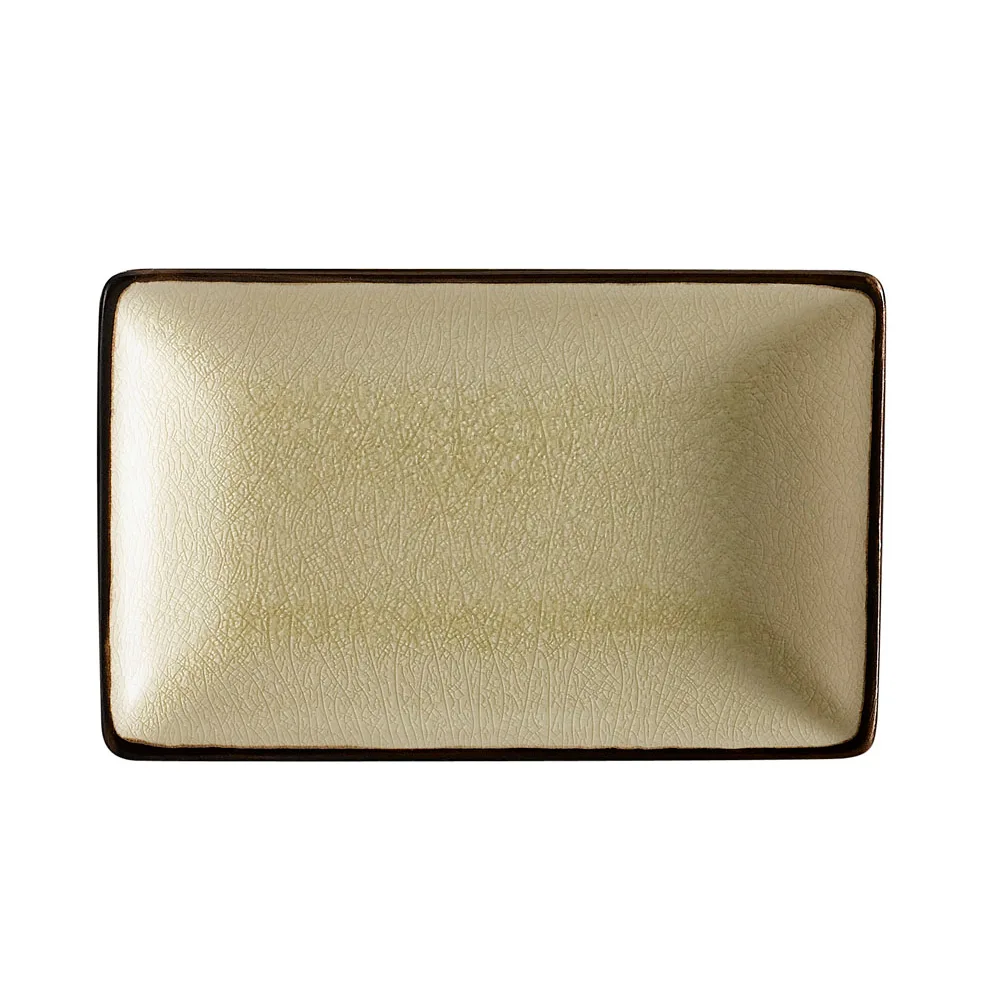 CAC China 666-34-W Style Platter, 8-1/2"L x 5-1/2"W x 1-1/4"H, Creamy White Stoneware, Safe - Dozen