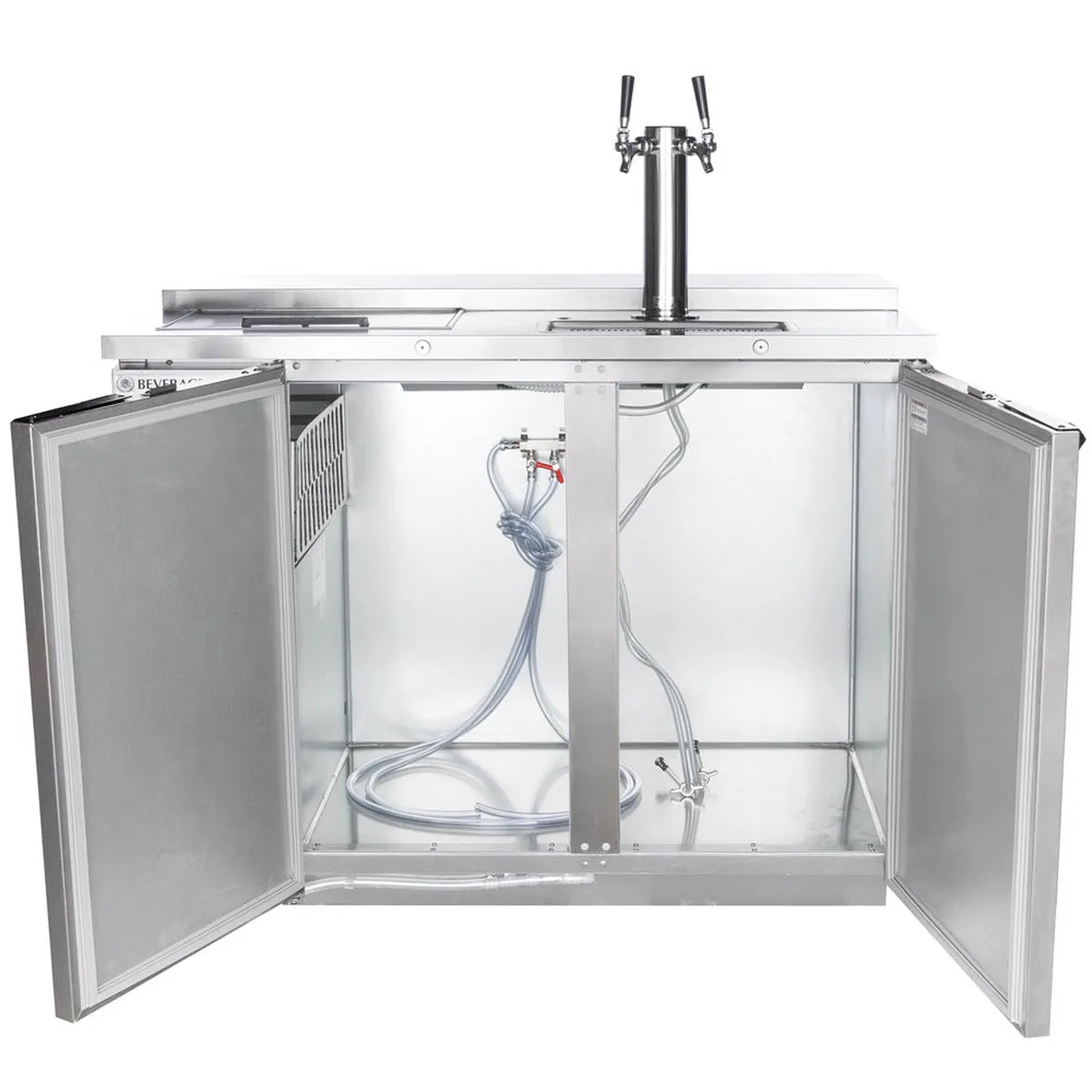 Beverage Air DD50HC-1-C-S 50" Draft Beer Cooler w/ 2 Kegs, 17.86 cu. ft., 1 Dual-Tap Tower