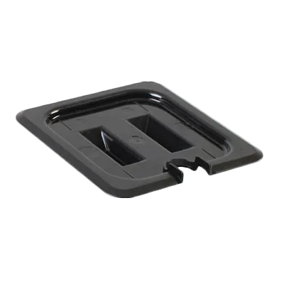 Thunder Group PLPA7160CSBK Food Pan Cover, 1/6 Size, Slotted With Handle, Polycarbonate, Black, Dishwasher Safe