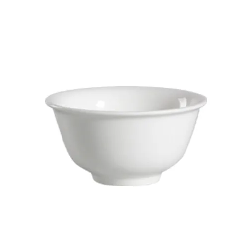 CAC China 101-63 Lincoln Rice Bowl, 6 Oz., 3-3/4" Dia. x 1-7/8" H, Bone White Dishwasher - Dozen