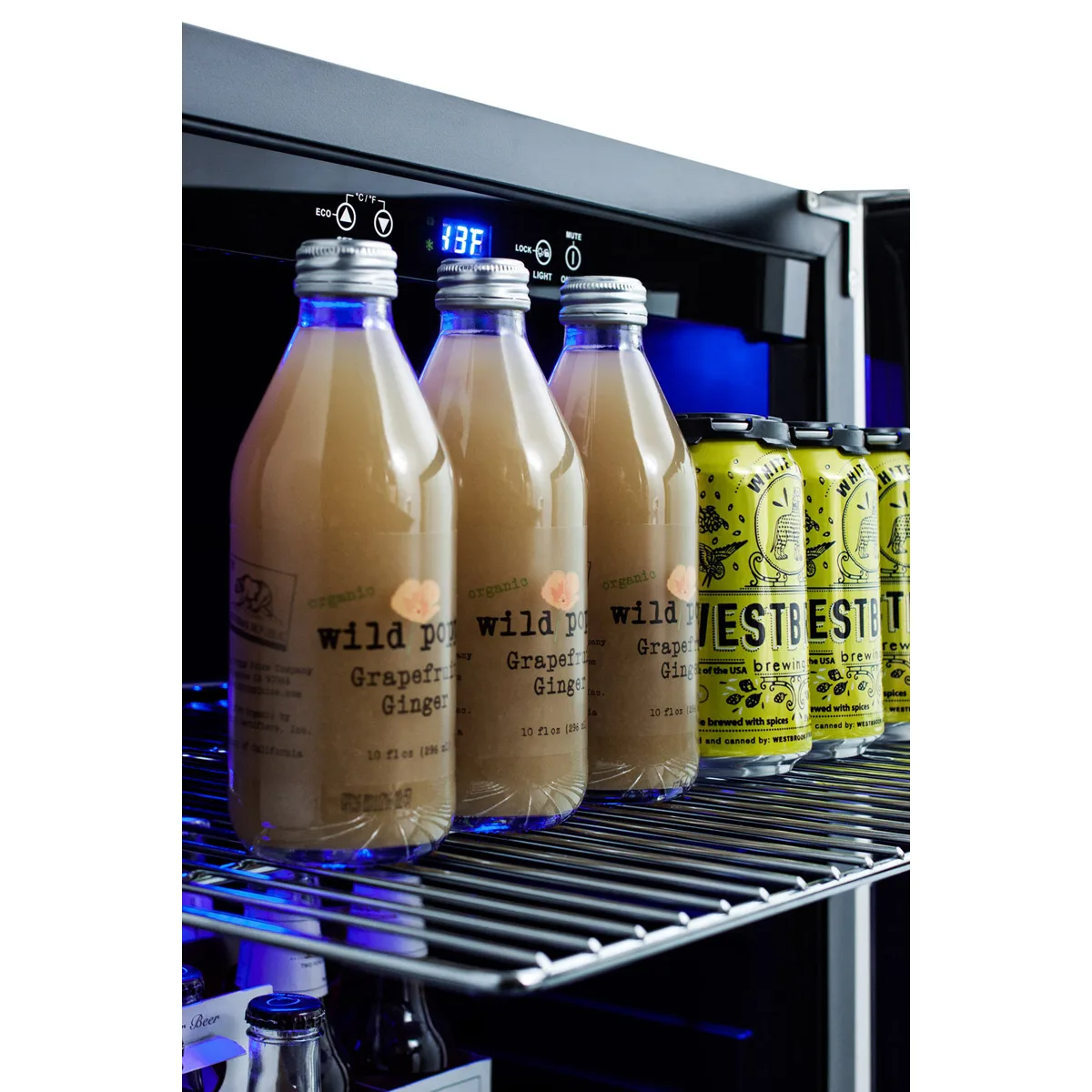 Summit SCR2466BCSS 23" 1-Section Glass Door Beverage Merchandiser, 6 Bottle