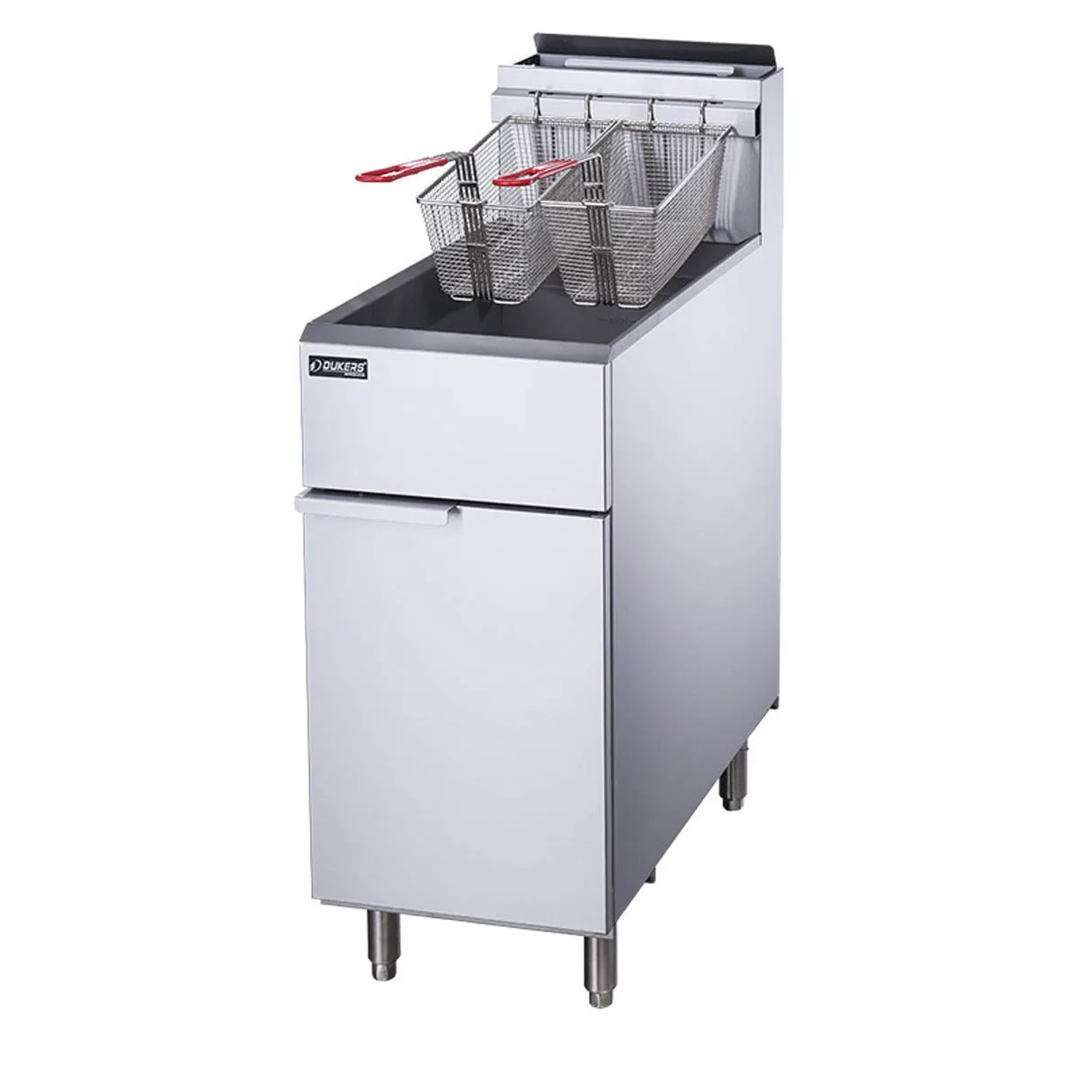 Dukers Appliance Co DCF3-LPG Full Pot Floor Model Gas Fryer w/ 40 Lb Capacity, 90.000 BTU