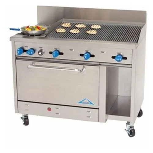 Comstock-Castle F3430-4RB 48" Gas Restaurant Range w/ 48" Full Charbroiler, (1) Standard Oven, (1) Cabinet Base, 130.000 BTU