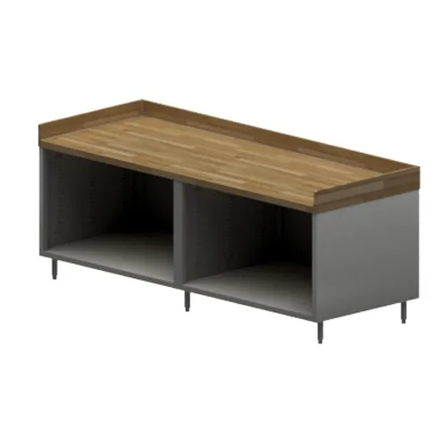 BK Resources CMBT-3096 Chef Table, Cabinet Base with Open Front