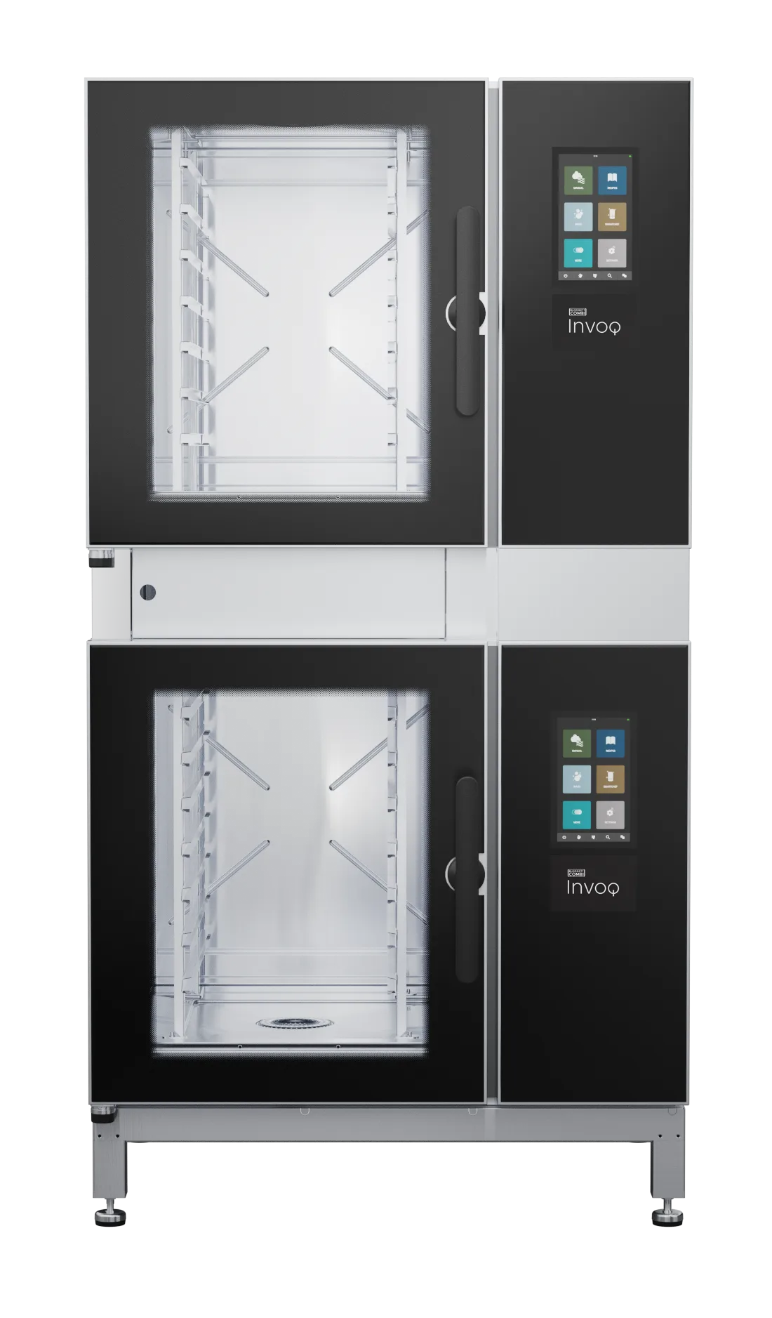 Blodgett INVOQ 61BLG/61BLG Double Stacked Half Size 14 Pan Gas Combi Oven w/ Touchscreen, Boilerless