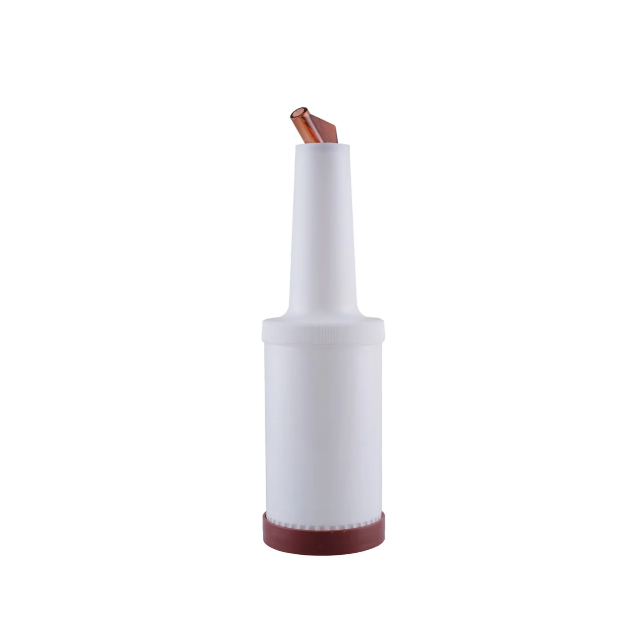 CAC China PRBT-1BN Pour Bottle with Spout & Lid, 1qt (3 3/4") Brown Bar Mix Pourer