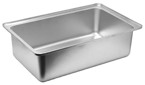 Omcan USA 80923 Spillage Water Pan 6" Deep Anti-Jam Holds 1/1 1/2 1/3 GN 18/8 Stainless Steel NSF