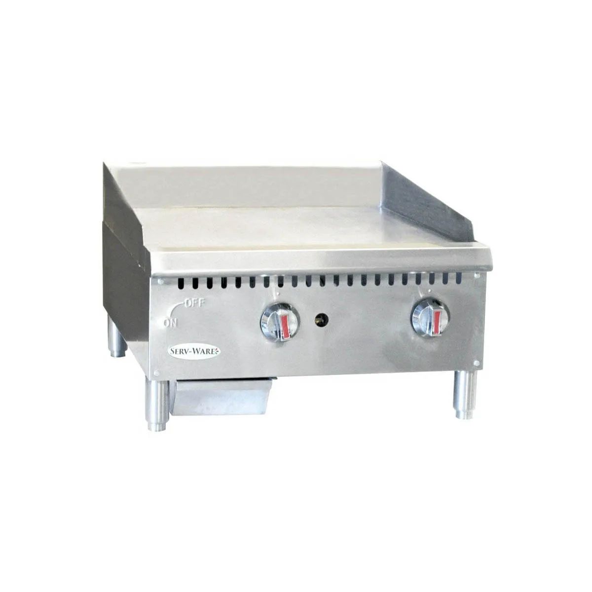 Serv-Ware SMGS-24 24" Countertop Manual Gas Griddle w/ 3/4" Steel Plate, 30.000 BTU