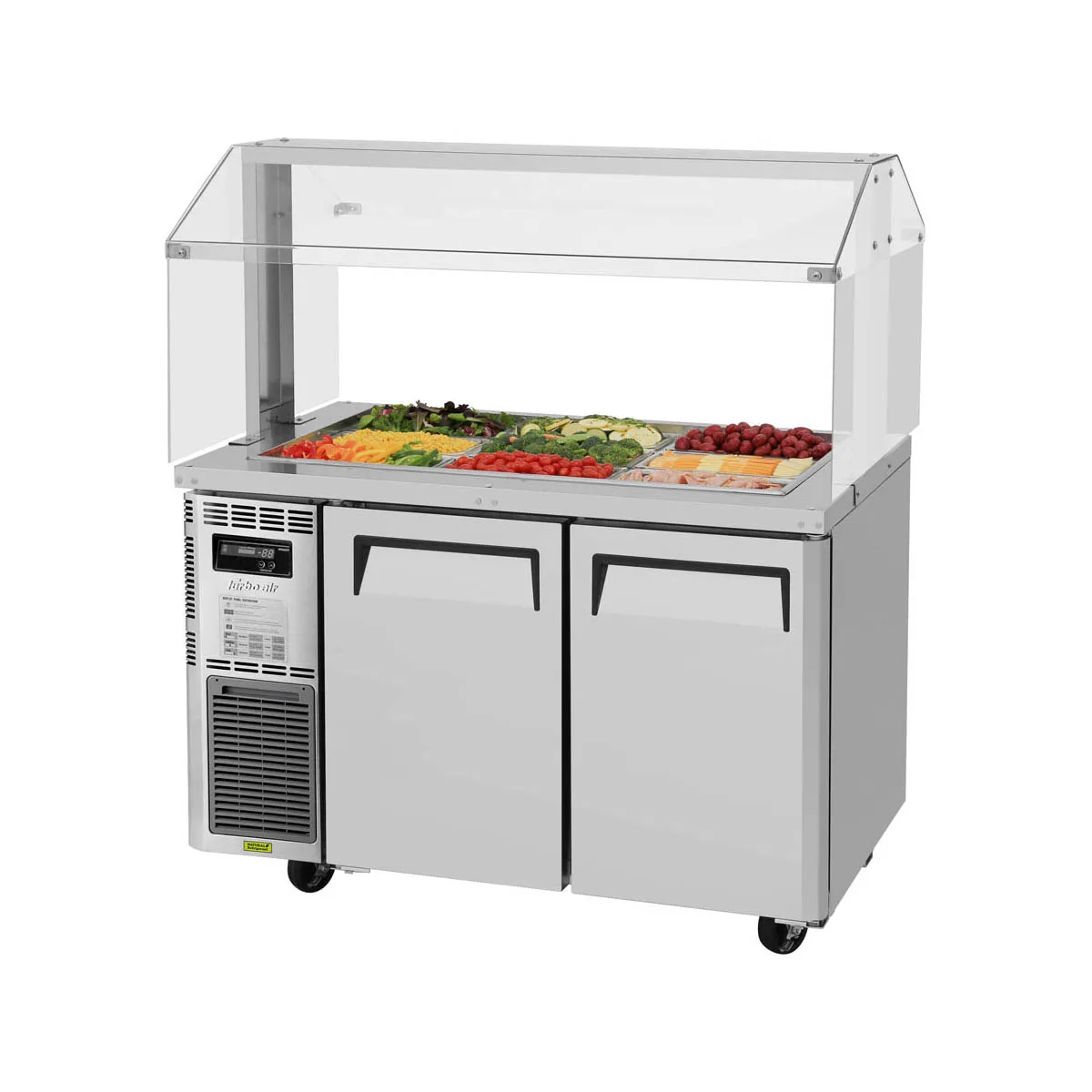 Turbo Air JBT-48-N 47" J Series Refrigerated Buffet Table, (2) Section,  (9) Pan, 11.0 cu. ft.