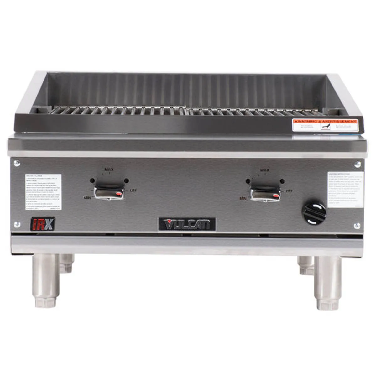 Vulcan VTEC25 25" Countertop Gas Infrared Charbroiler w/ (2) Burners, 44.000 BTU