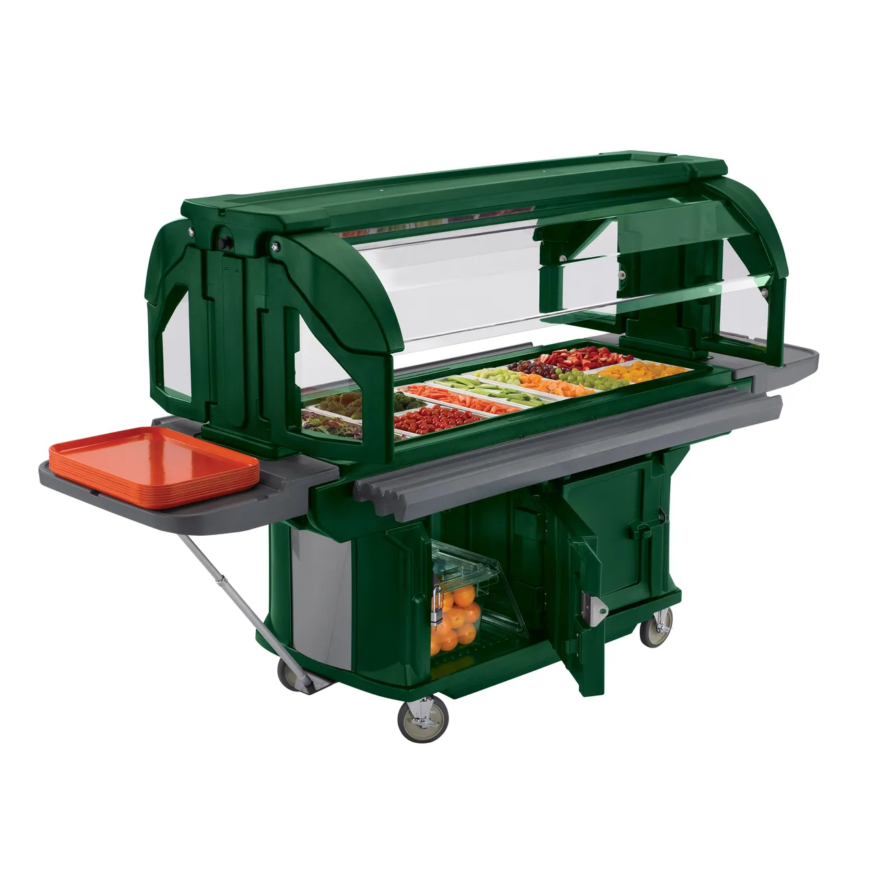 Cambro VBRU5519 Versa Food Bar™ Ultra Series Serving Buffet, Kentucky Green, 5 ft. unit, (4) Pan